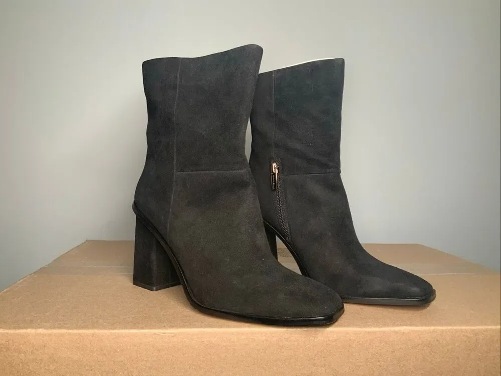 Vince Camuto Black High Suede Booties - Dantania Women’s Size 8M